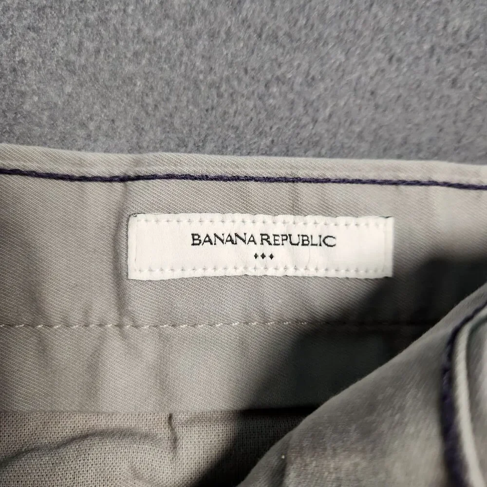 Banana Republic Pants Men 34X30 (33X29) Cliff Gray Lived In Chino Athletic Fit